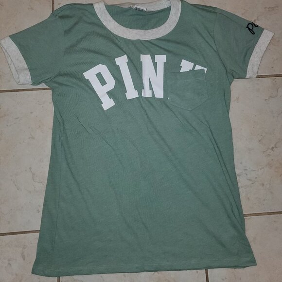 Victoria Secret Pink short Sleeve Shirt, Pocket - Picture 4 of 5